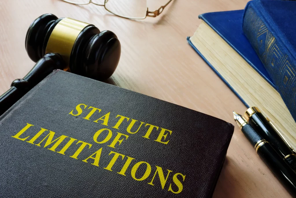 A book titled 'Statute of Limitations'.